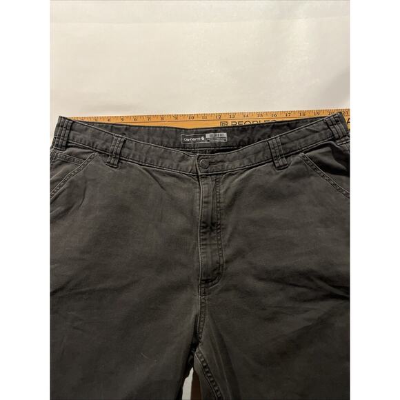Carhartt Men’s 42x31 Canvas Carpenter Workwear Gray Outdoor Workwear Travel - Picture 3 of 14